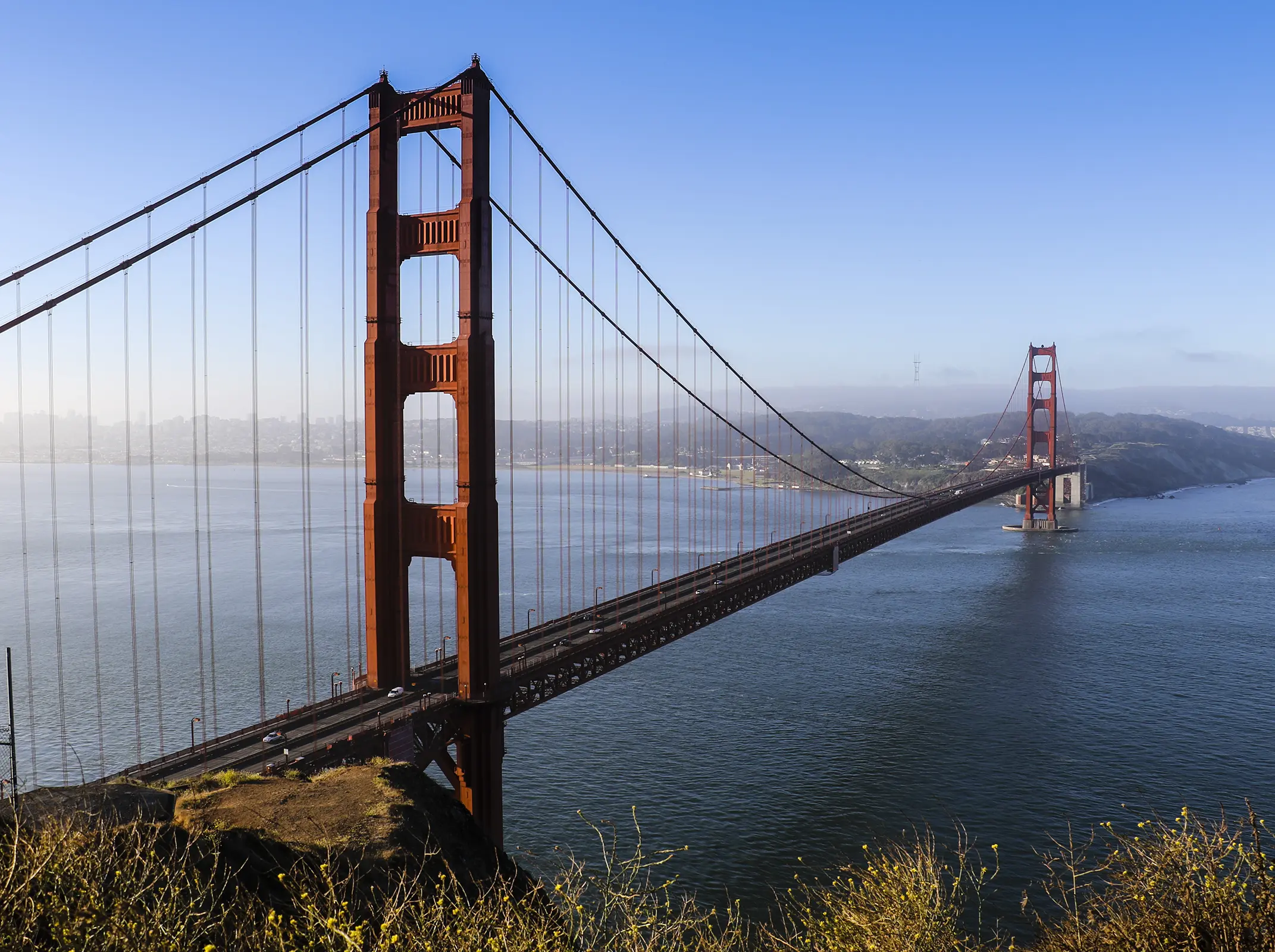 Golden Gate city in background